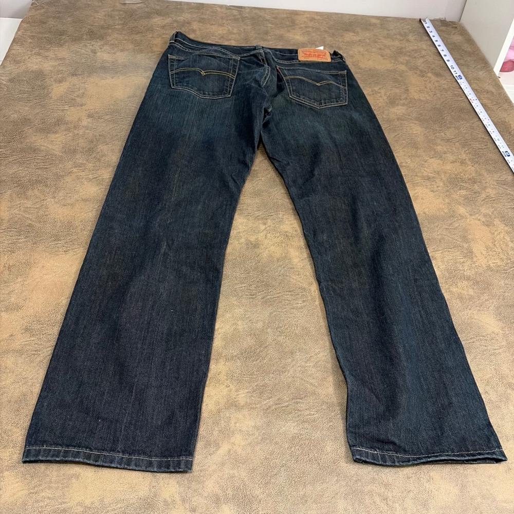 Levi's 505 Regular Fit Jeans Mens 34x30 Dark Wash Blue Straight Leg Denim